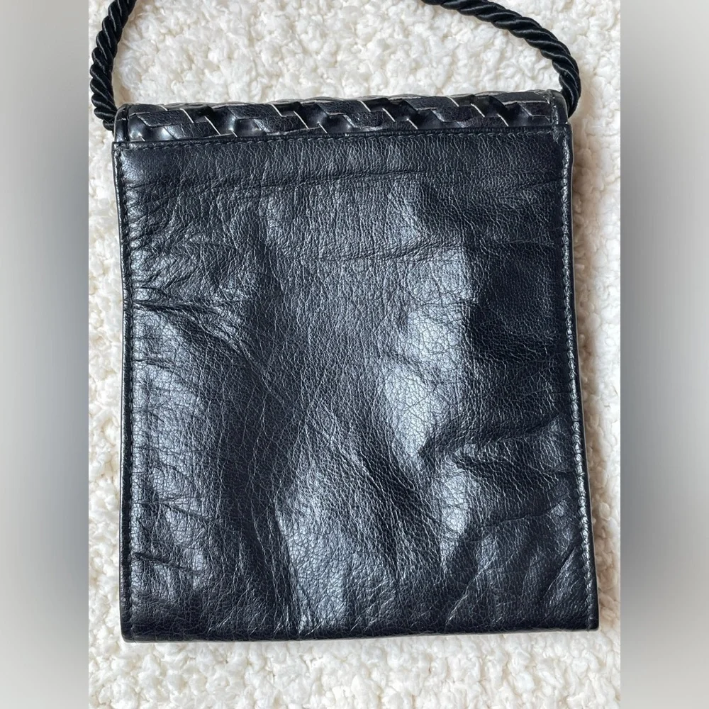 Fendi Vintage Black Woven Leather Rope Strap Crossbody Bag - Picture 5 of 16